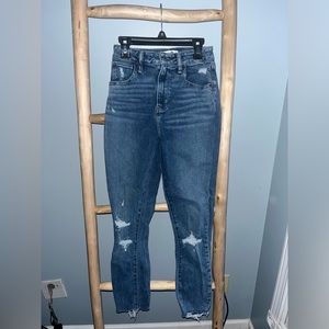 Abercrombie and fitch ripped skinny jeans